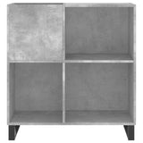 Record Cabinet Concrete Grey 84.5x38x89 cm Engineered Wood 831784