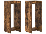 Plant Stand 2 pcs Smoked Oak 30 x 30 x 100 cm Engineered Wood 899571