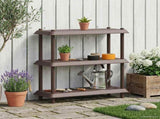 Shelving Unit 3-Tier 100 x 40 x 96 cm PP Brown 8011745