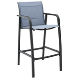 5 Piece Garden Bar Set Black and Grey 3073577