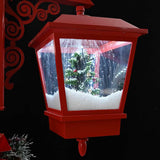 Chirstmas Street Lamp with 2 Lanterns Red 40.5 x 80 x 188 cm 42017509