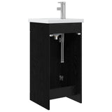 Bathroom Vanity with Sink Black Oak 42 x 40 x 84.5 cm 890673