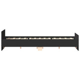 Bed Frame without Mattress Black 200x200 cm 3203734