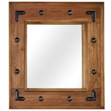 Mirror Solid Acacia Wood 50x50 cm 246307