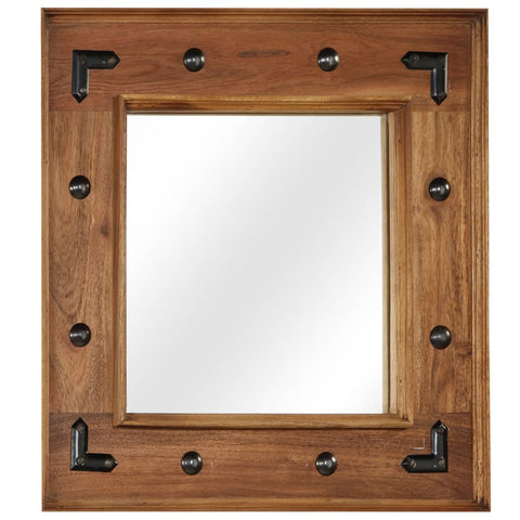 Mirror Solid Acacia Wood 50x50 cm 246307