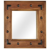 Mirror Solid Acacia Wood 50x50 cm 246307