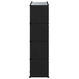Storage Cube Organiser with 12 Cubes Black PP 340546