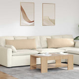 Sofa Pillows 2 pcs Cream 120 x 40 cm Fabric 42013815