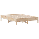 Bookcase Bed without Mattress 140x200 cm Solid Wood Pine 3324421