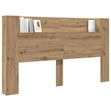 Headboard Cabinet with Shelf Artisan oak 180 x 17 x 104.5 cm 879634