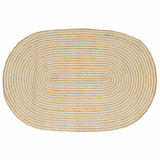 Area Rugs Natural and White 100 x 152 cm Jute 42010763