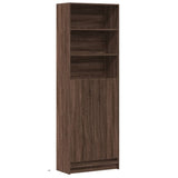 Highboard with LED Brown Oak 69x32.5x200 cm Engineered Wood 3307911