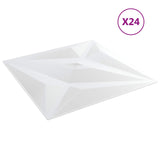Wall Panels Star 24 pcs White Star 50 x 50 cm XPS Foam 42046041
