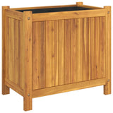 Garden Planter with Liner 54x31x50 cm Solid Wood Acacia 366431