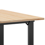Coffee Table O-Frame 90x90x45 cm Solid Wood Pine and Steel 3282665