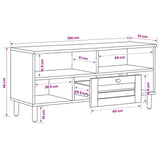 Storage Cabinets Natural 100 x 33 x 46 cm Solid Mango Wood 4018860