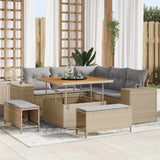 Garden Sofa Set with Cushion 8 pcs Beige and Light Grey 3363947