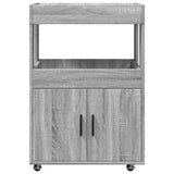 Bar Cart Grey Sonoma 60x39.5x89 cm Engineered Wood 848274