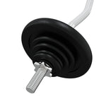 ZNTS Barbell with Plates Set 30 kg Cast Iron & Chrome Plated Steel 93628