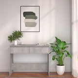 ZNTS Console Table Concrete Grey 100x35x76.5 cm Engineered Wood 809840