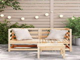 Garden Sofas Corner 2 pcs 70x70x67 cm Solid Wood Pine 837907
