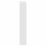 Headboard Cabinet with LED White 120x17x102 cm 839189