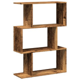 Room Divider Bookcase 3-Tier Old Wood 70x24x97 cm Engineered Wood 858118