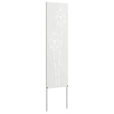 Garden Privacy Screen White 32 x 140 cm Cold-rolled steel 876211