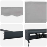 Retractable Awning Light Grey 300 x 250 cm Fabric and Metal 3330101