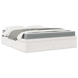 Bed with Mattress White 180x200 cm Super King Solid Wood Pine 3281926