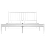 Bed Frame without Mattress White Metal 180x200 cm Super King 325025