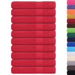 Towels 10 pcs Red 100x200 cm 360 gsm 100% Cotton 136940
