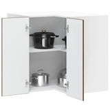 Kitchen Wall Corner Cabinet "Porto" Brown Oak Engineered Wood 854104