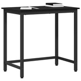 Table Black Oak 100 x 50 x 76.5 cm Engineered Wood and Steel 873768