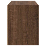 ZNTS Cabinet with 2 Drawers Brown Oak 60x31x40 cm Engineered Wood 858833