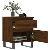 Bedside Cabinets 2 pcs Brown Oak 40x35x50 cm Engineered Wood 830699