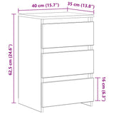 Bed Cabinets 2 pcs Grey Sonoma 40x35x62.5 cm Engineered Wood 815174