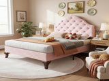Upholstered bed 90*190 with slatted frame and Upholstered bed with height-adjustable WF309562AAP