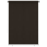 Outdoor Roller Blind 160x230 cm Brown HDPE 312983