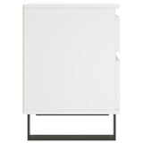 Bedside Cabinet White 40x35x50 cm Engineered Wood 830684