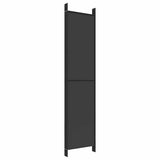 6-Panel Room Divider Black 300x220 cm Fabric 350209