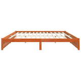 Bed Frame Wax Brown 180 x 200 cm Solid Pine Wood 864025