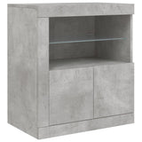 Sideboard with LED Lights Concrete Grey 162x37x67 cm 3208998