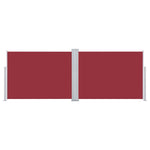 Retractable Side Awning Red 120x1000 cm 48483