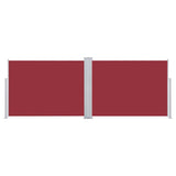 Retractable Side Awning Red 120x1000 cm 48483
