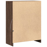 Sideboard with LED Brown Oak 77x34x100 cm Engineered Wood 852151