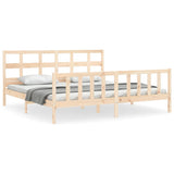 Bed Frame without Mattress 200x200 cm Solid Wood Pine 3193031