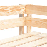 Garden Pallet Corner Bench Wood 45769