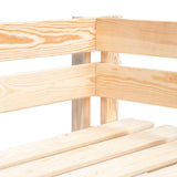 Pallet Bench Natural wood colour Treated pinewood Medium 45769