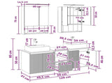 Bathroom Cabinet Set 5 pcs Sonoma Oak Engineered Wood 3406401